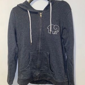 Ivory Ella zip-up hoodie